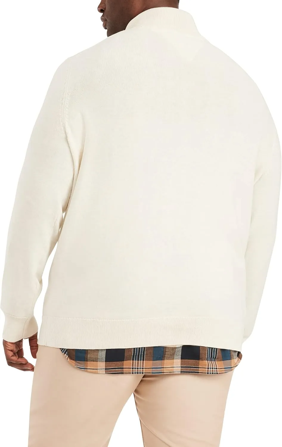 Tommy Hilfiger Men's Long Sleeve Cotton Quarter Zip Pullover Sweater