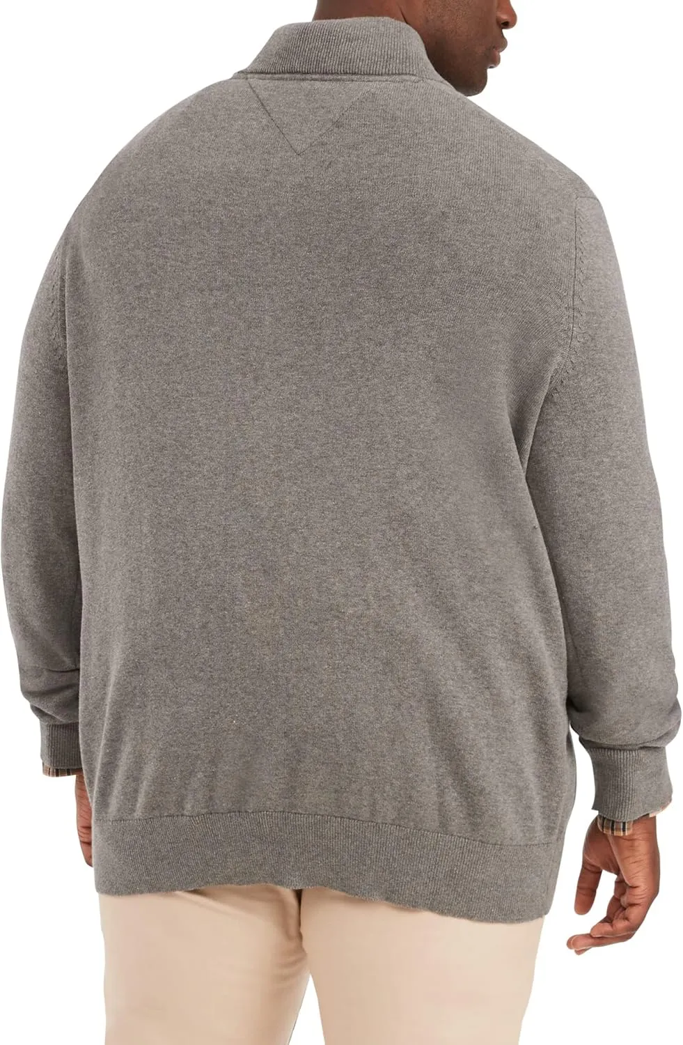Tommy Hilfiger Men's Long Sleeve Cotton Quarter Zip Pullover Sweater