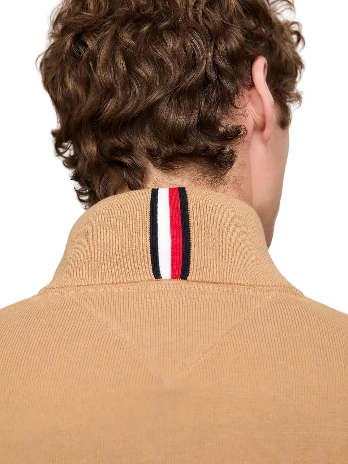 TOMMY HILFIGER Men's Signature Fleece Quarter Zip Pullover Sweater 2025 Collection