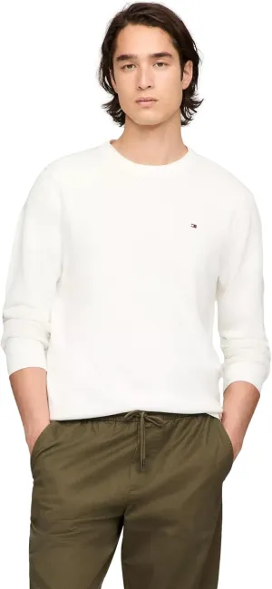 TOMMY HILFIGER Men's Signature Solid Crewneck Pullover Sweater 2025 Collection