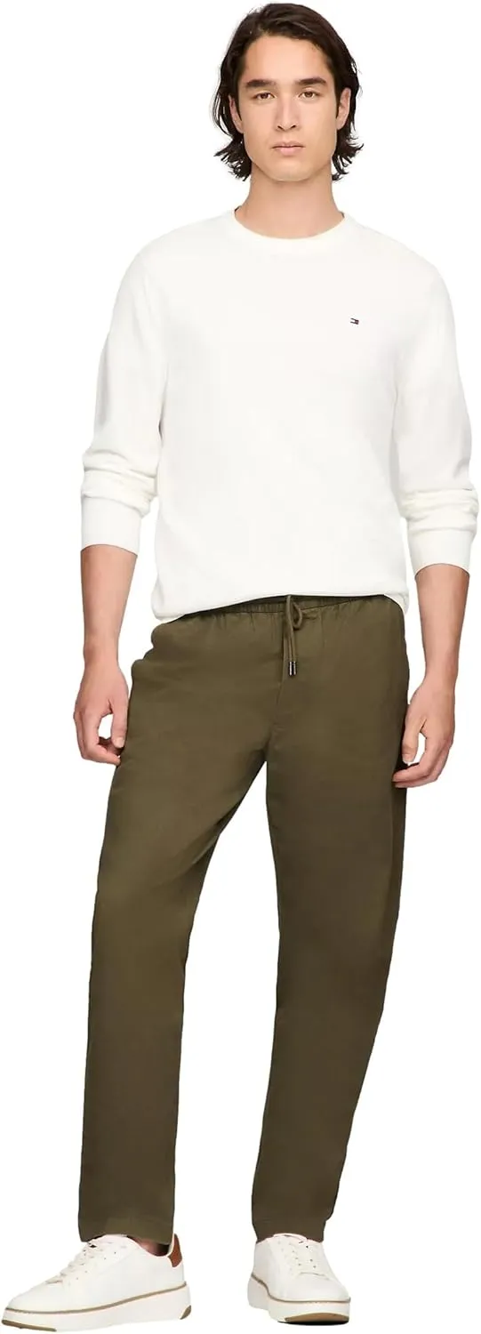 TOMMY HILFIGER Men's Signature Solid Crewneck Pullover Sweater 2025 Collection