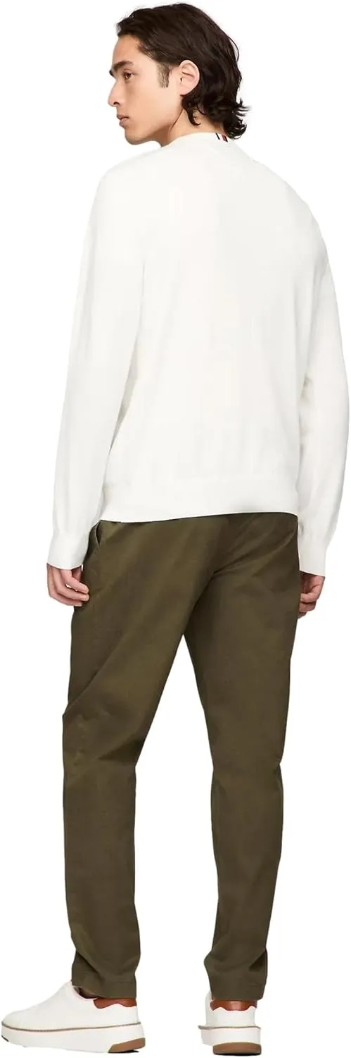 TOMMY HILFIGER Men's Signature Solid Crewneck Pullover Sweater 2025 Collection