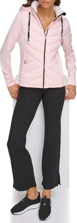 Tommy Hilfiger Women's Silicone Patch Hooded Hybrid Jacket