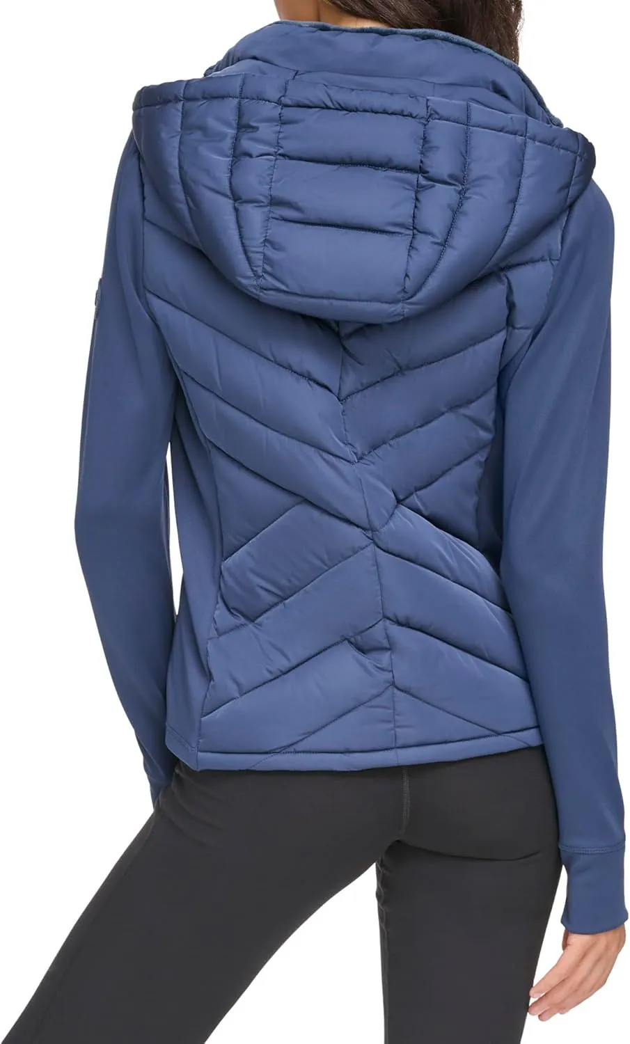 Tommy Hilfiger Women's Silicone Patch Hooded Hybrid Jacket