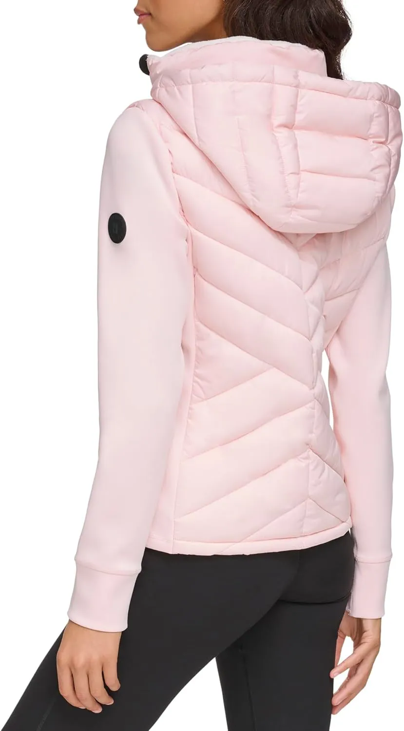 Tommy Hilfiger Women's Silicone Patch Hooded Hybrid Jacket