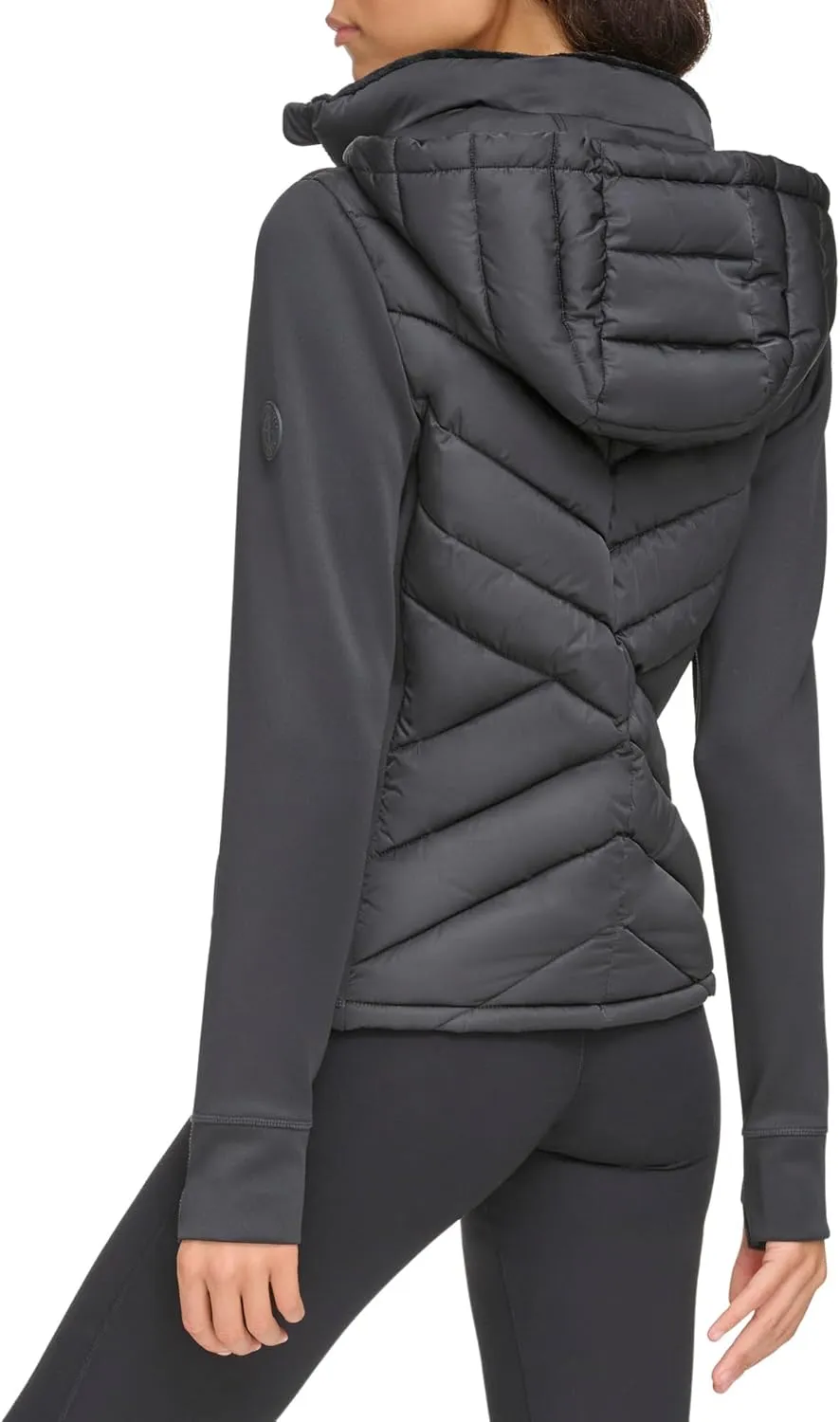 Tommy Hilfiger Women's Silicone Patch Hooded Hybrid Jacket