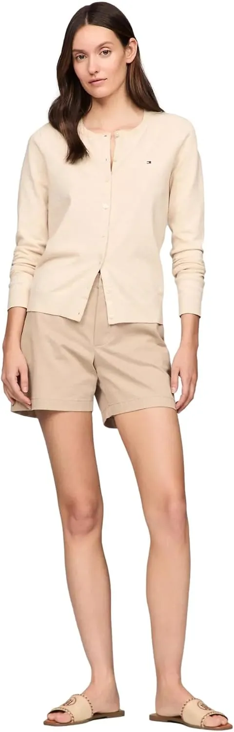 TOMMY HILFIGER Women's Solid Cardigan Sweater with Regular Buttons Collection 2025