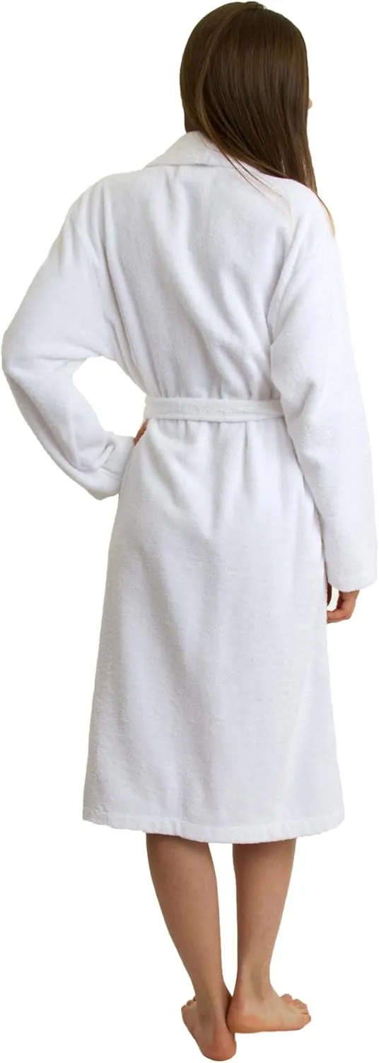 TowelSelections Womens Plush Bathrobe 100% Cotton Luxury Terry Shawl Bath Robe