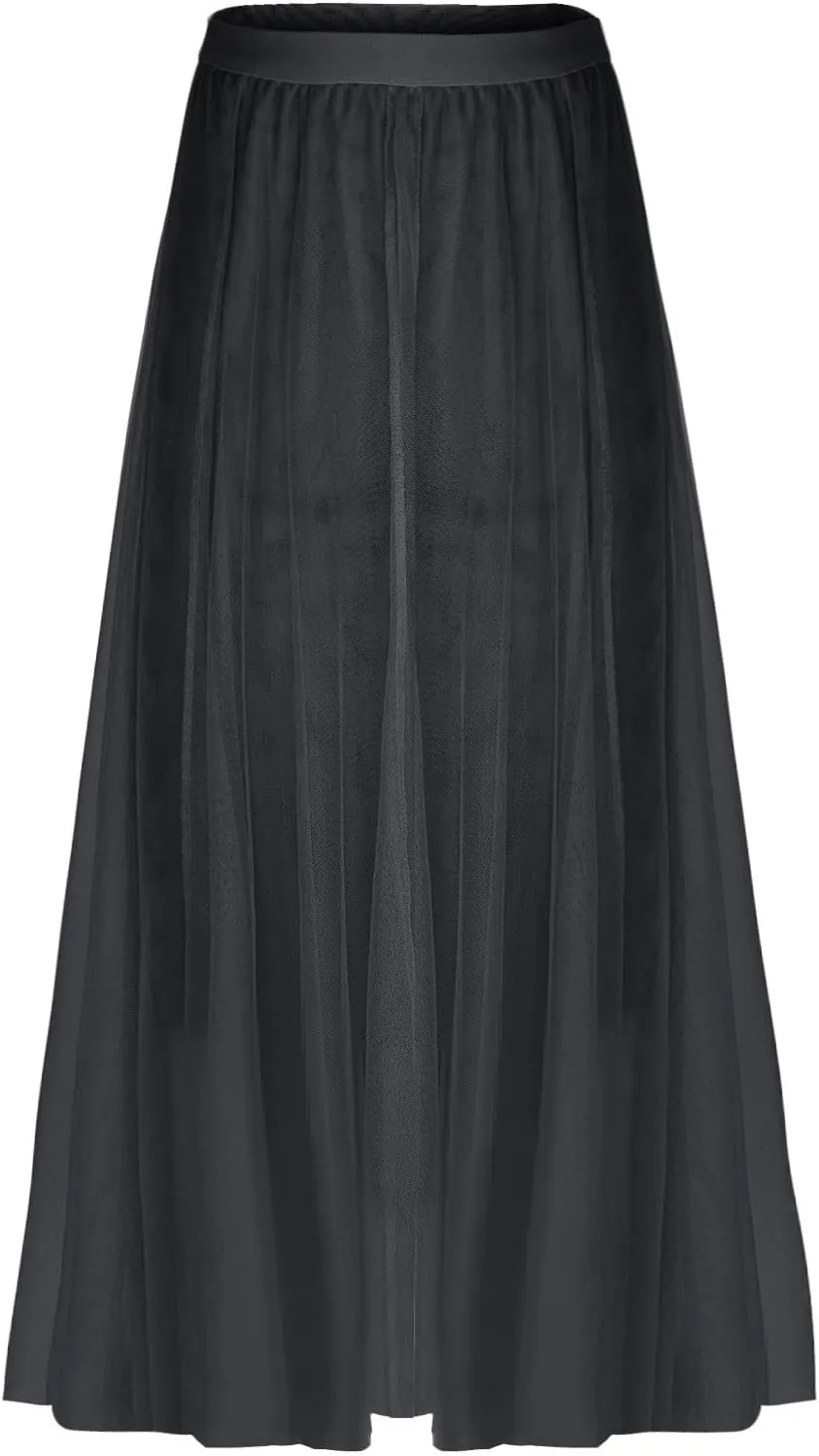 Tulle Skirts for Women Pleated Layered Tutu Skirt Ladies Elegant Flowy Long Skirts Bridesmaid Wedding Midi Skirt