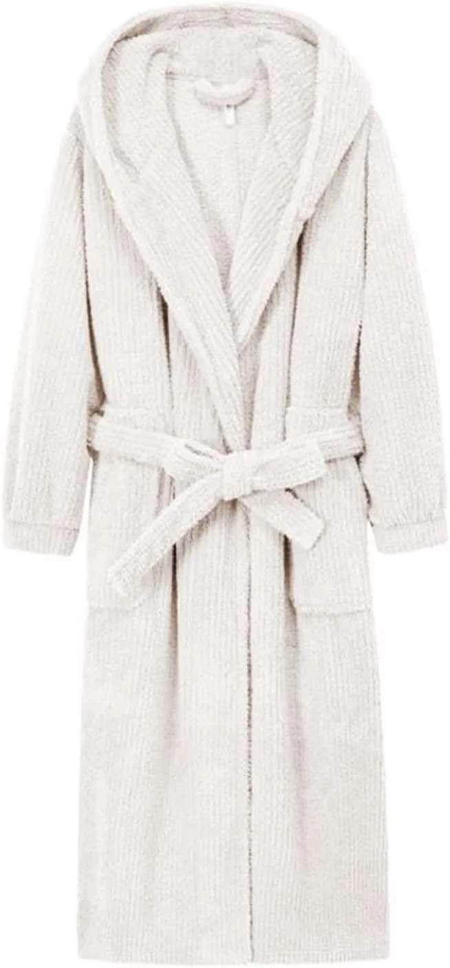 Unisex Premium Robes for Women Men Super Soft Cozy Fleece Robe Fuzzy Plush Long Bathrobe Belted Loungewear Nightgown