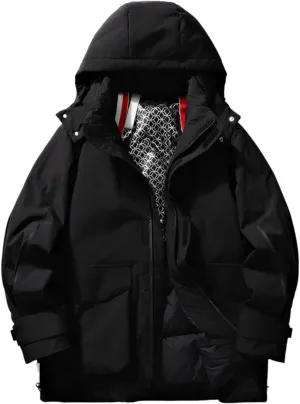 Waterproof Winter Coat with Hooded, Windproof Snow Down Jacket for Mens And Womens