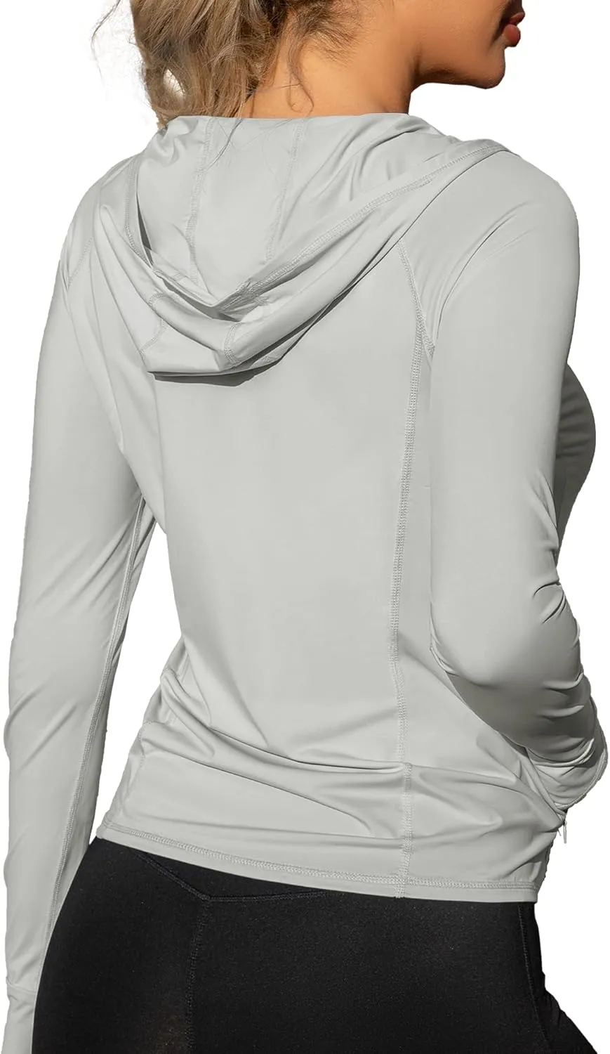 We1Fit Women's UPF 50  Lightweight Sun Protection Hoodie Jacket Long Sleeve Hiking Outdoor Shirts with Pockets