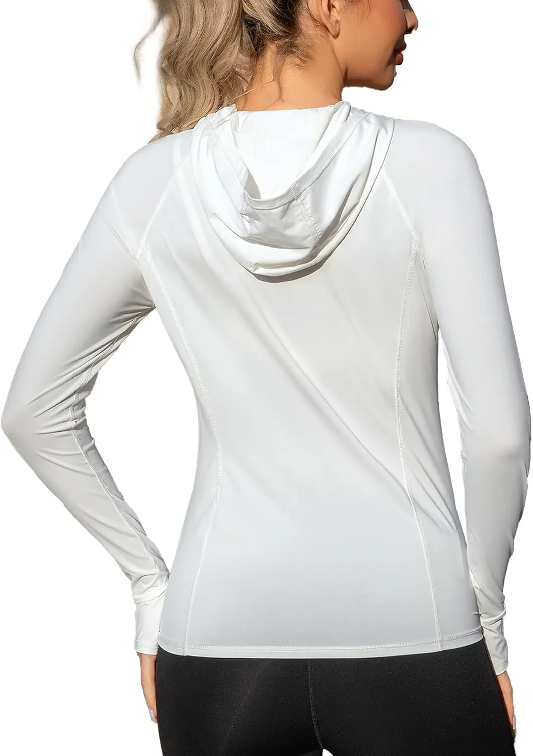 We1Fit Women's UPF 50  Lightweight Sun Protection Hoodie Jacket Long Sleeve Hiking Outdoor Shirts with Pockets
