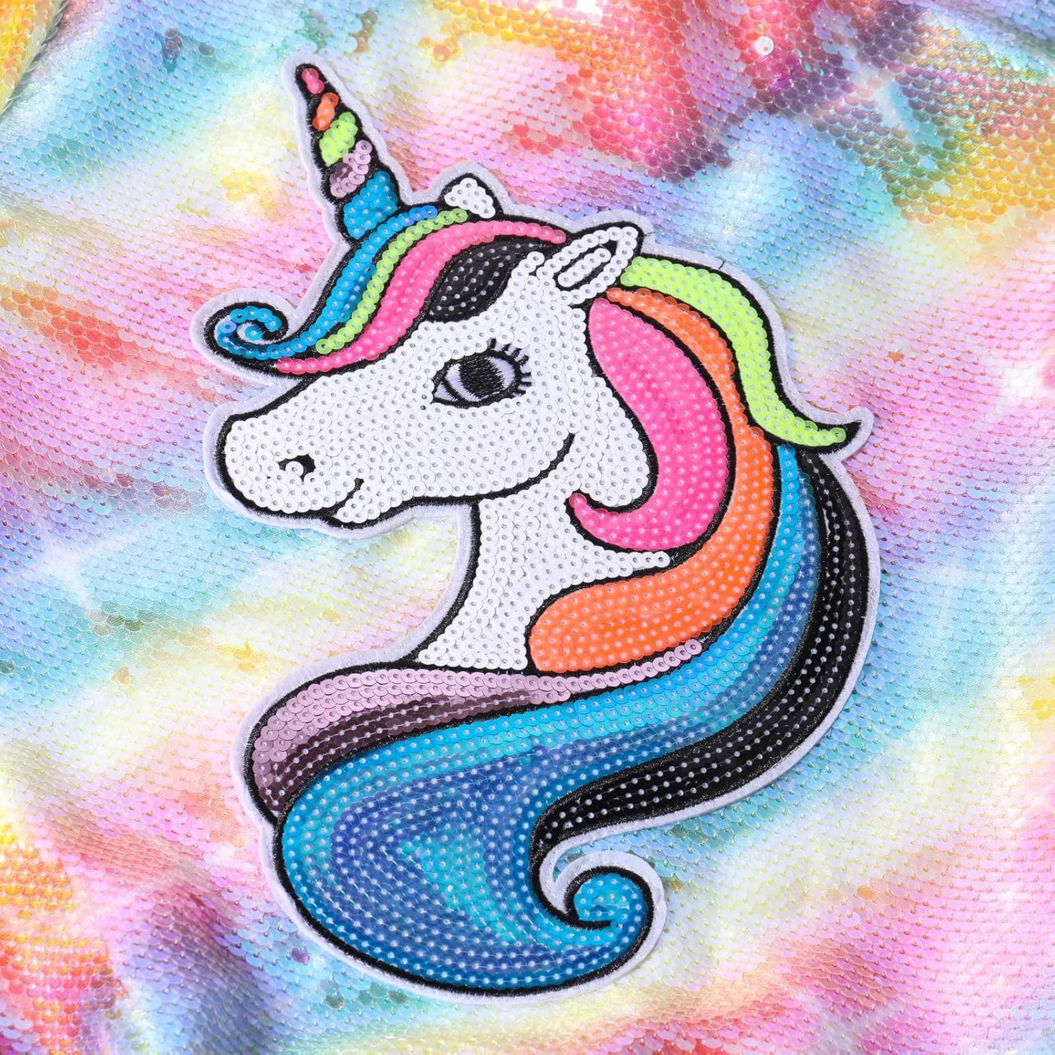 WELAKEN Unicorn Sequin Jacket for Girls Kids Toddler Sparkle Zipper Bomber Jacket with Pockets