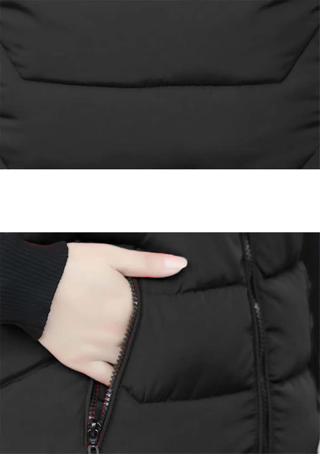 WIWIQS Women's Sleeveless Zipper Midi Vest Winter Hooded Lightweight Coat Outerwear