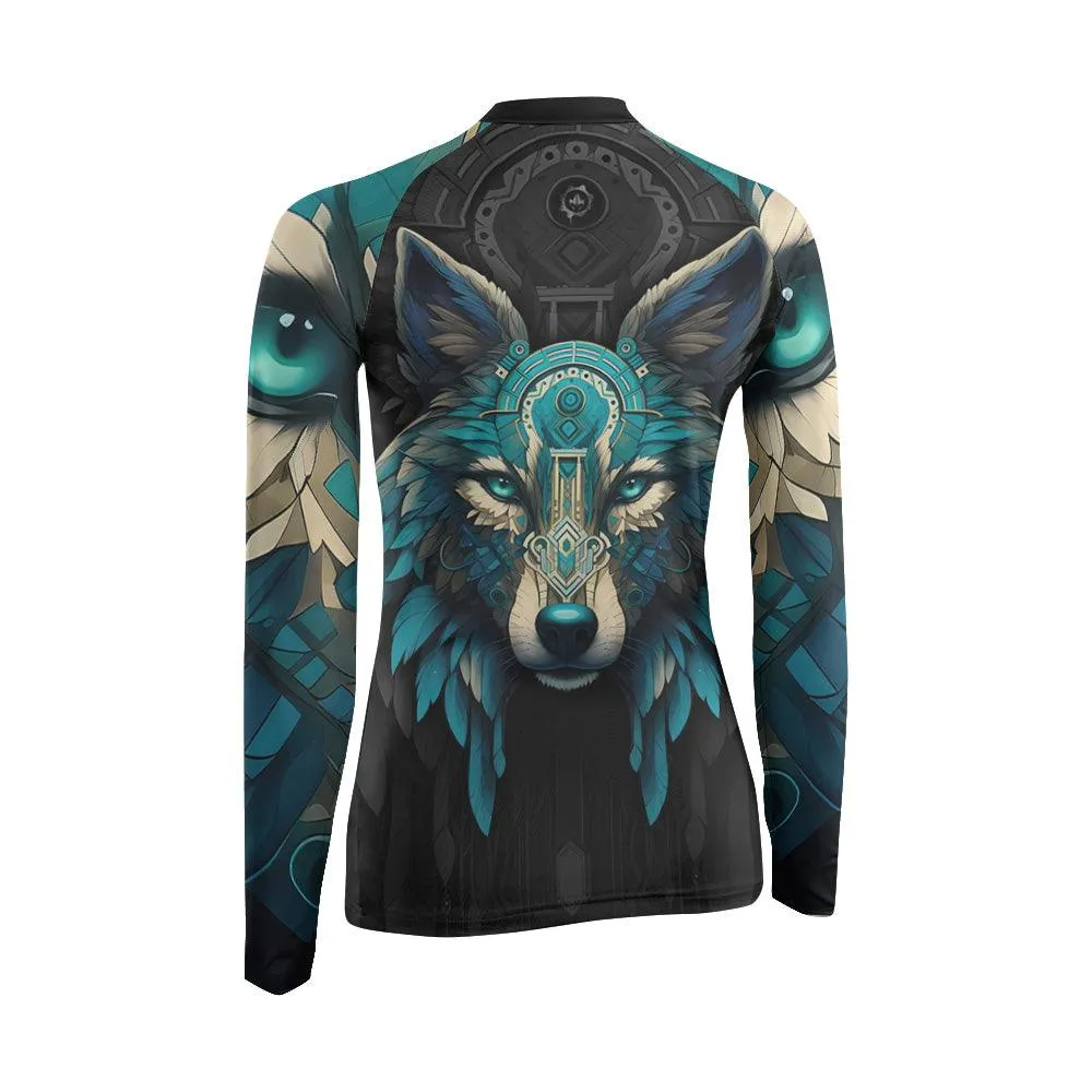 Wolf Tribal Women's Long Sleeve Rash Guard