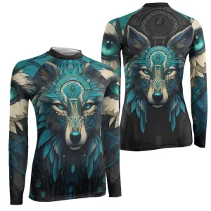 Wolf Tribal Women's Long Sleeve Rash Guard
