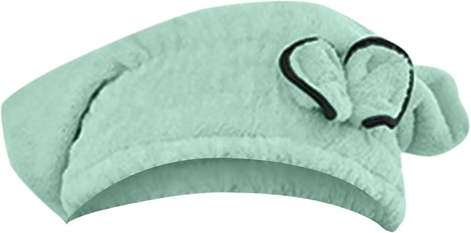 Women Adjustable Closure Bath Wrap, Terry Cloth Wrapping Spa Bathrobe Solid Color Cover Up Tower Beach Robe with Hat