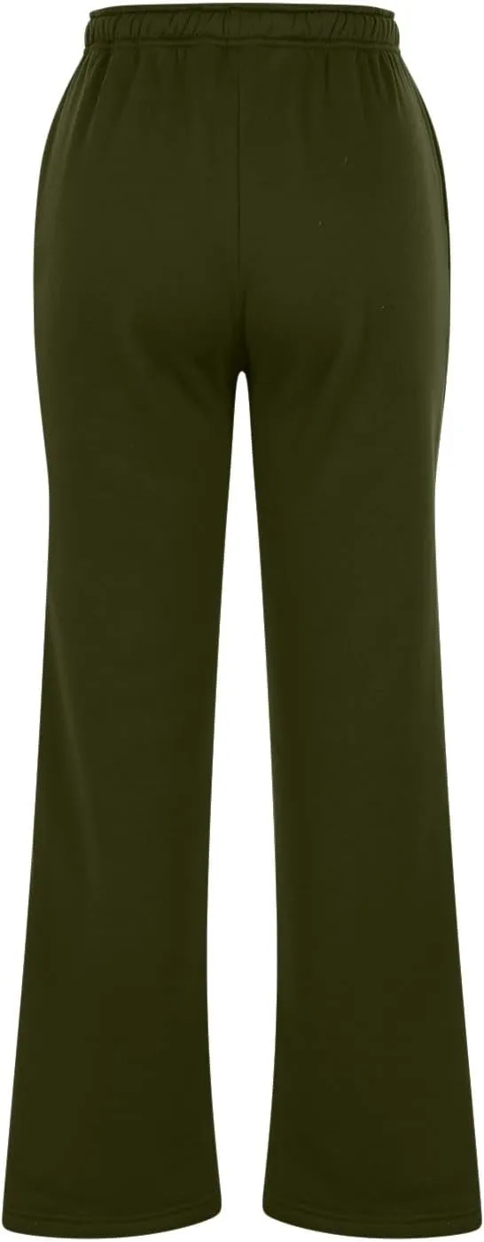 Women Loose Fit Pants Pants for Women High Cut Flare Wide Leg Basic Long Bootcut Leg Fall Summer Pants 2024
