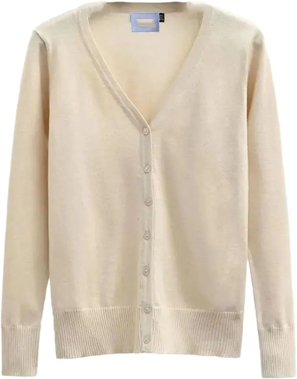 Women Spring Sweaters Long Sleeve Cotton Embroidery V-Neck Keep Warm Sweater Shirt
