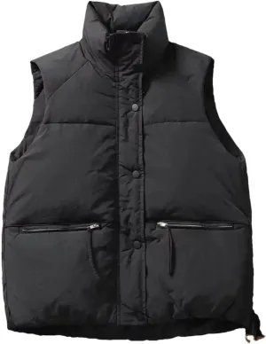 Women Warm Winter Down Cotton Vest Padded Sleeveless Jacket Female Vintage Warm Puffer Coats Zipper Vests