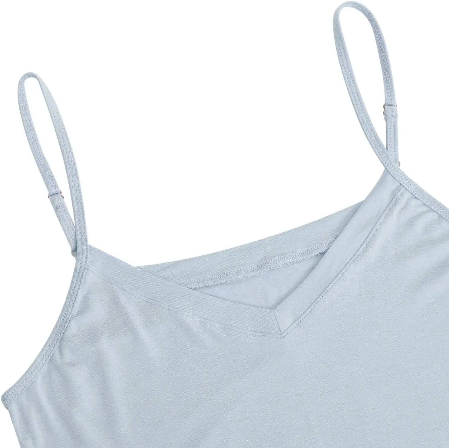 Women's Basic Adjustable Spaghetti Strap Cami Slip Mini Dress