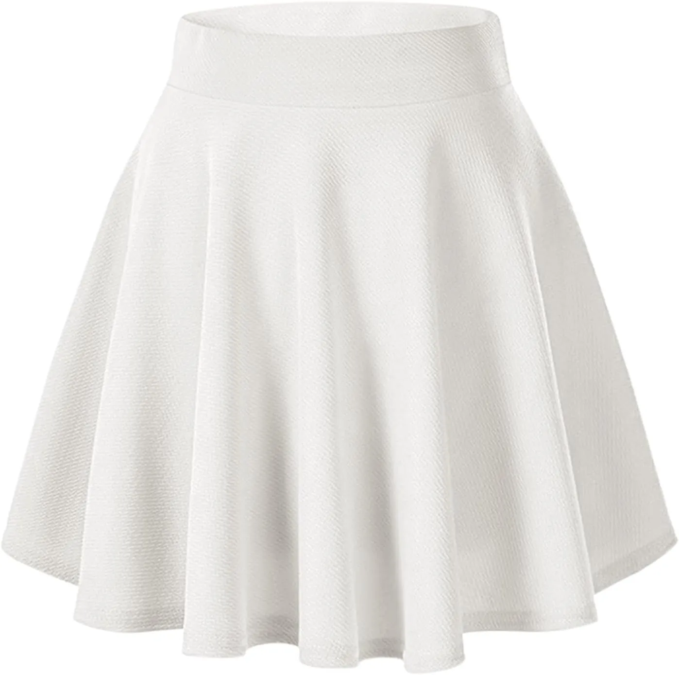 Women's Basic Versatile Casual High Waisted Ruffles Flared Mini Lingerie Skirts with Shorts