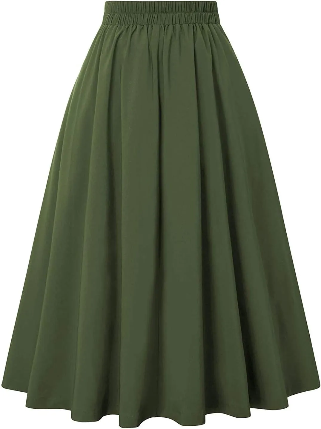 Women's Boho Maxi Skirt A Line Long Skirt Stretch Lace Fit Ladies Soft Waist Tight Lady Plain Skirts for Women