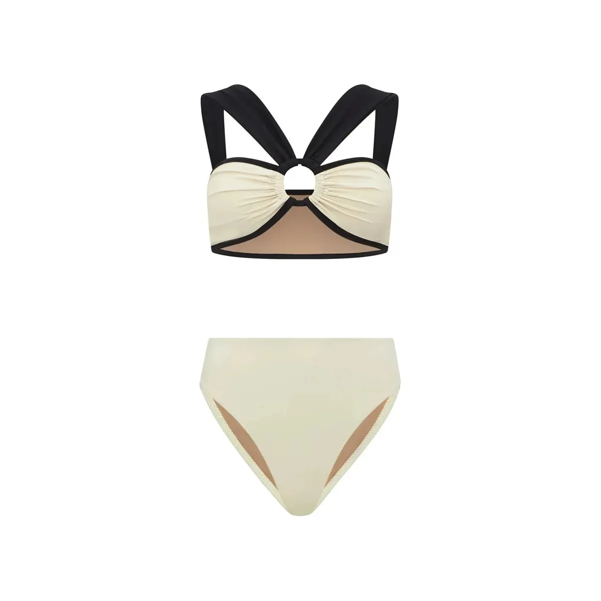 Women's Color Block One Piece Swimsuit or Bikini and Kimono or Cover Up Luxury Beach Swimwear