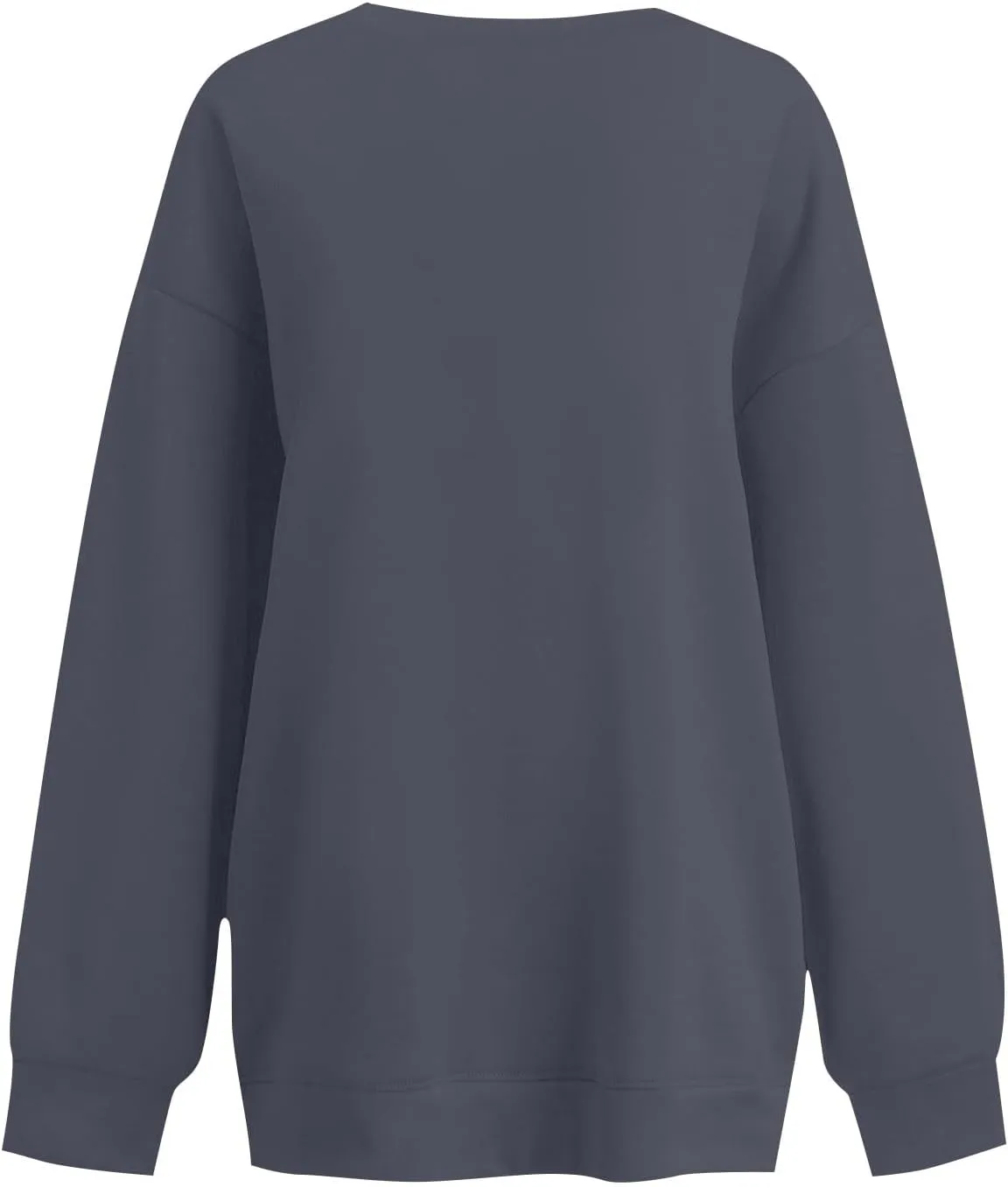 Women's Crewneck Sweatshirts 2024 Womens Fashion Long Sleeve Solid Colour Loose Fit Pullover Sweatshirt Tops