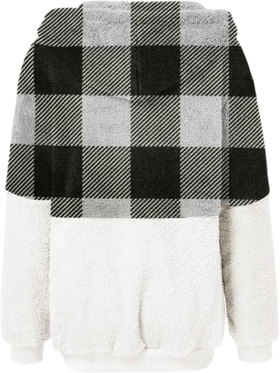Womens Flannel Shacket Jacket Hooded Jackets Up Button Cardigan Trendy Plaid Fuzzy Outerwear Womens Long Flannel