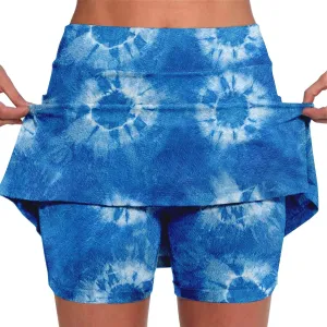 Womens Golf Skirts Solid Color Mid Rise Culottes Short Skirt Leggings Solid Color Athletic Shorts Athletic Skirts