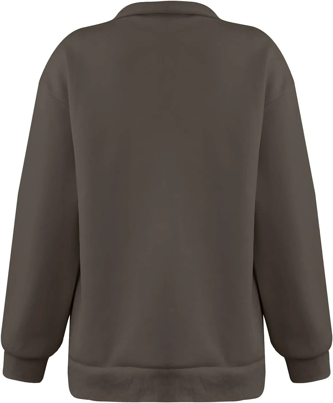 Womens Half Zip Sweatshirt Oversized Long Sleeve Collar Drop Shoulder 1/4 Zipper Pullover Jacket Teen Girls Fall Y2K Clothes