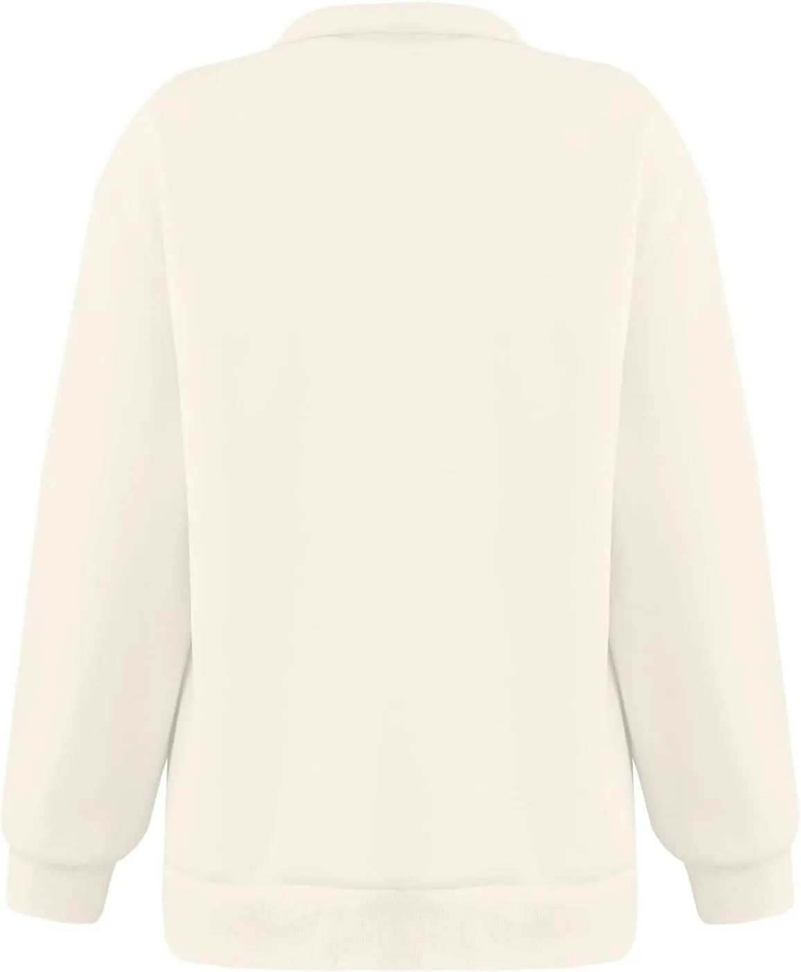 Womens Half Zip Sweatshirt Oversized Long Sleeve Collar Drop Shoulder 1/4 Zipper Pullover Jacket Teen Girls Fall Y2K Clothes