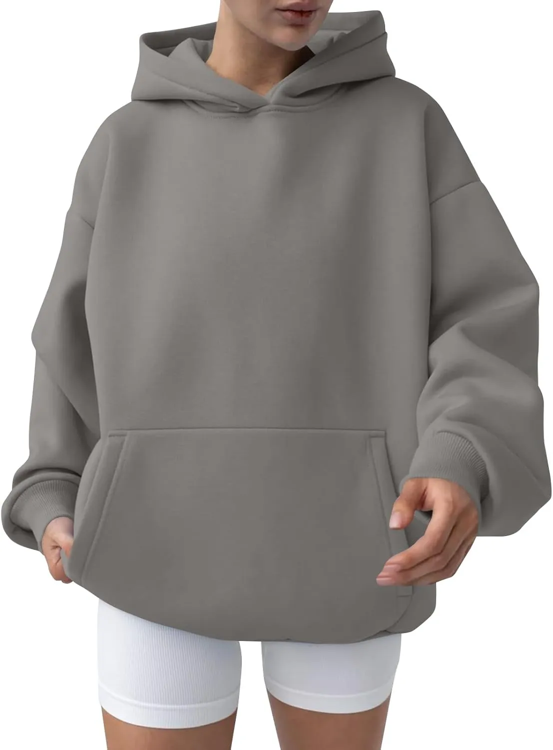 Womens Hoodies Y2k Oversized Sweatshirt Trendy Long Sleeve Fleece Hoodies Winter Fall Comfort Pullover with Pocket