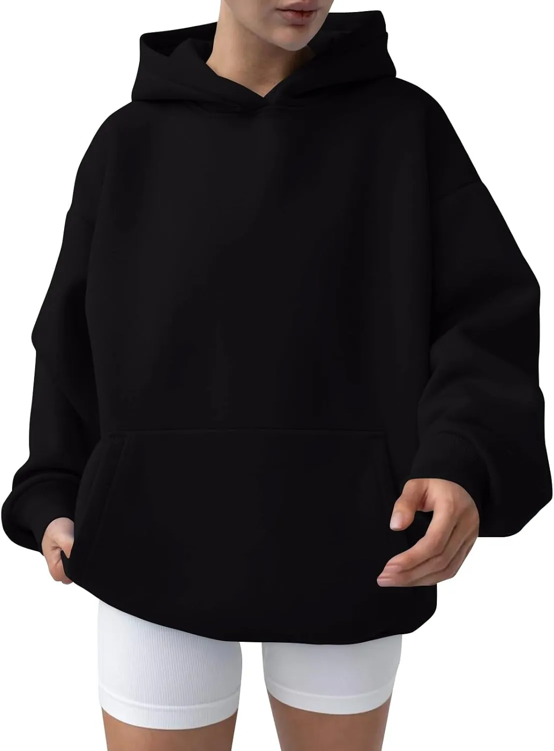 Womens Hoodies Y2k Oversized Sweatshirt Trendy Long Sleeve Fleece Hoodies Winter Fall Comfort Pullover with Pocket