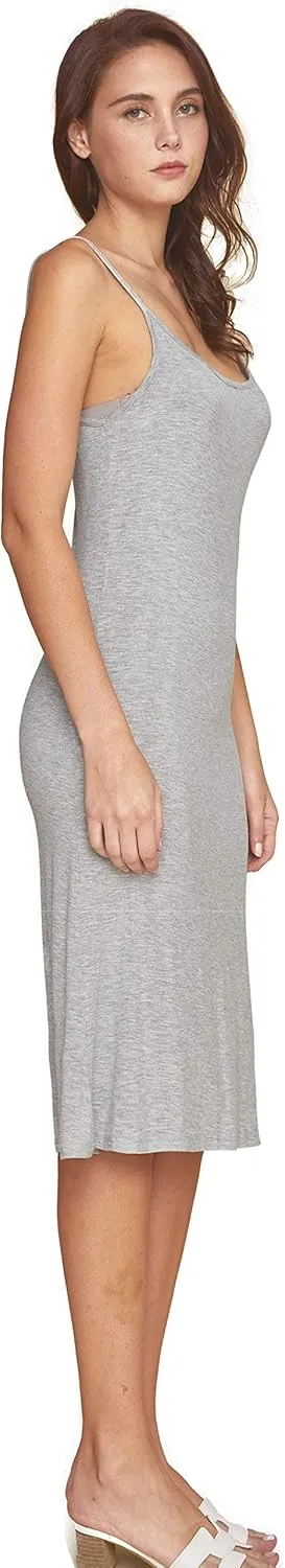 Women's Long Full Cami Slip Dress Basic Spaghetti Straps Nightgowns