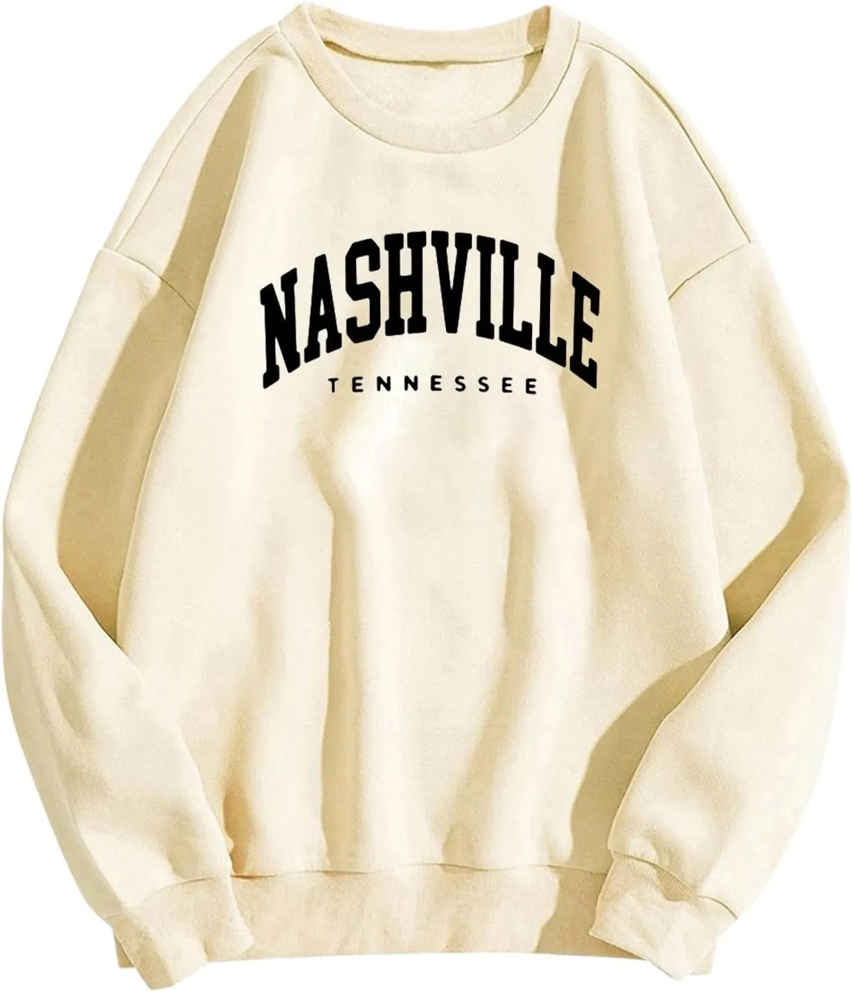 Women's Nashville Tennessee Country Sweatshirts Round Neck Workou Sports Sweaters Loose Fit Hoodies Essential Y2K