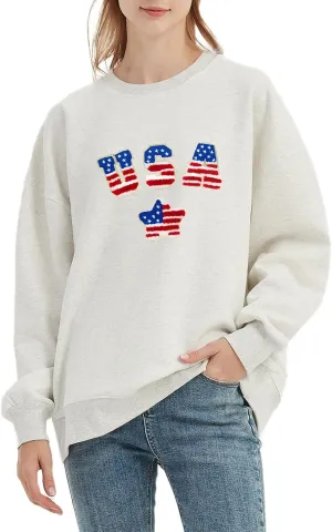 Womens Oversized Graphic Sweatshirts Hoodies Long Sleeve Crew Neck Pullover Sweaters Casual Comfy Fall Fashion Outfits