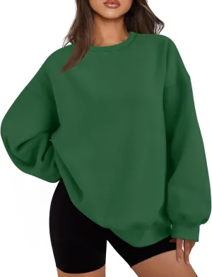 Womens Oversized Sweatshirts Crew Neck Pullover Sweaters Casual Comfy Fall Fashion Outfits Clothes 2024