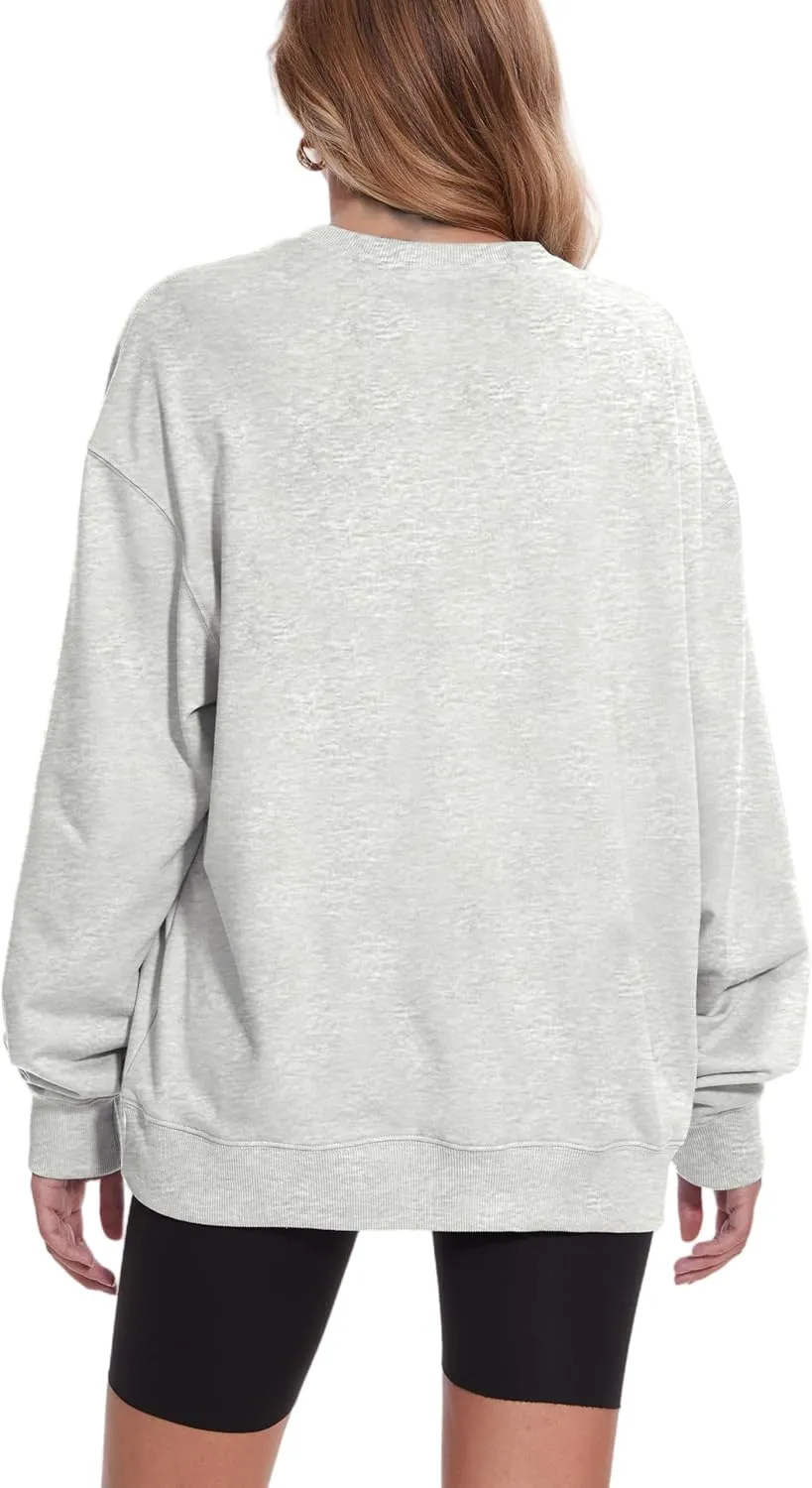 Womens Oversized Sweatshirts Crewneck Pullover Sweaters Casual Long Sleeve Fall Winter Fashion Outfits Clothes
