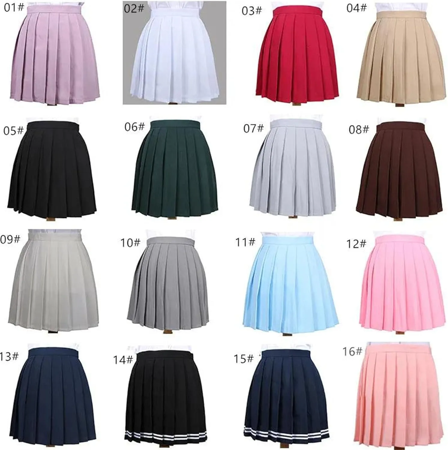 Women's School Short Dresses Slim Fit Students Pleated Uniforms Suit Athletic Mini Skirts