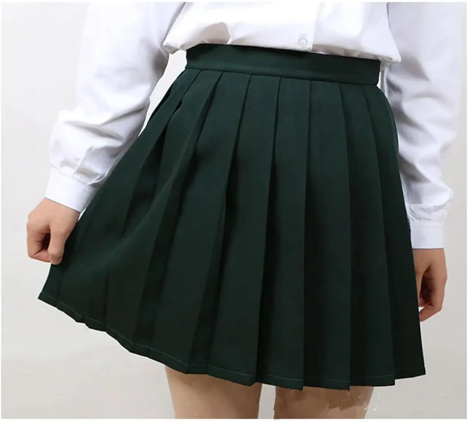 Women's School Short Dresses Slim Fit Students Pleated Uniforms Suit Athletic Mini Skirts