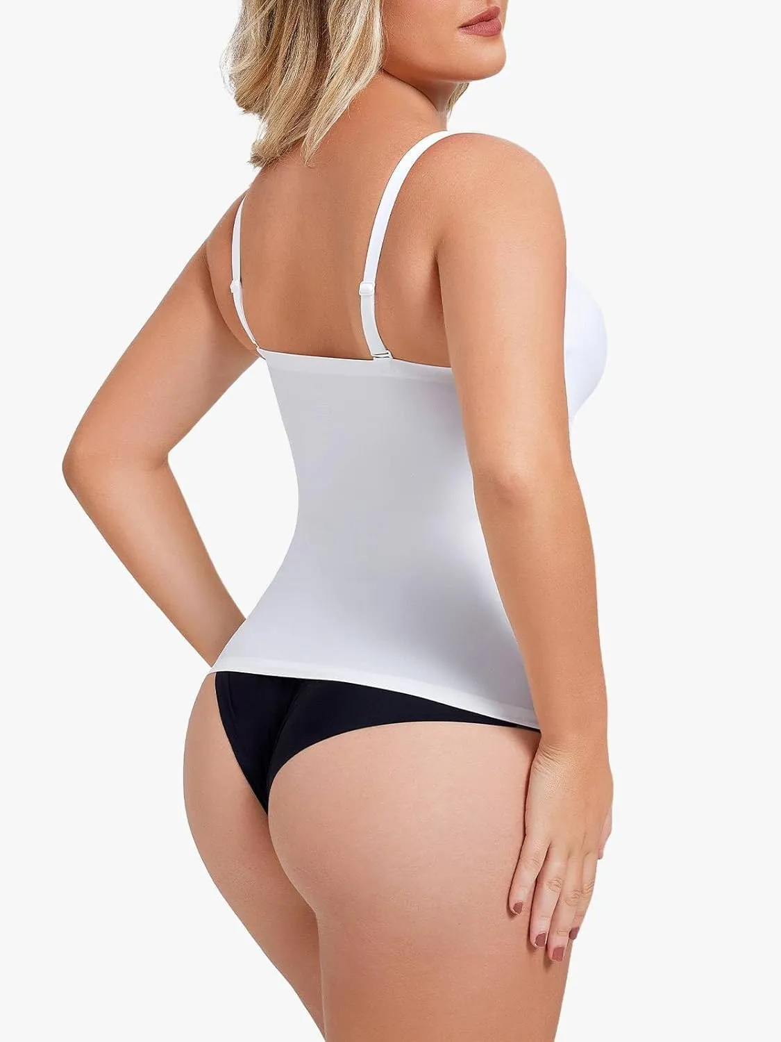 Women's Seamless Compression Tank Top Shapewear with Tummy Control for Slimming, Everyday Wear, V-Neck Camisole