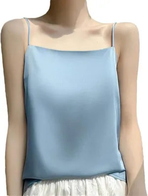 Women's Solid Color Casual Simple Multi-Color Satin Home Classic Camisole