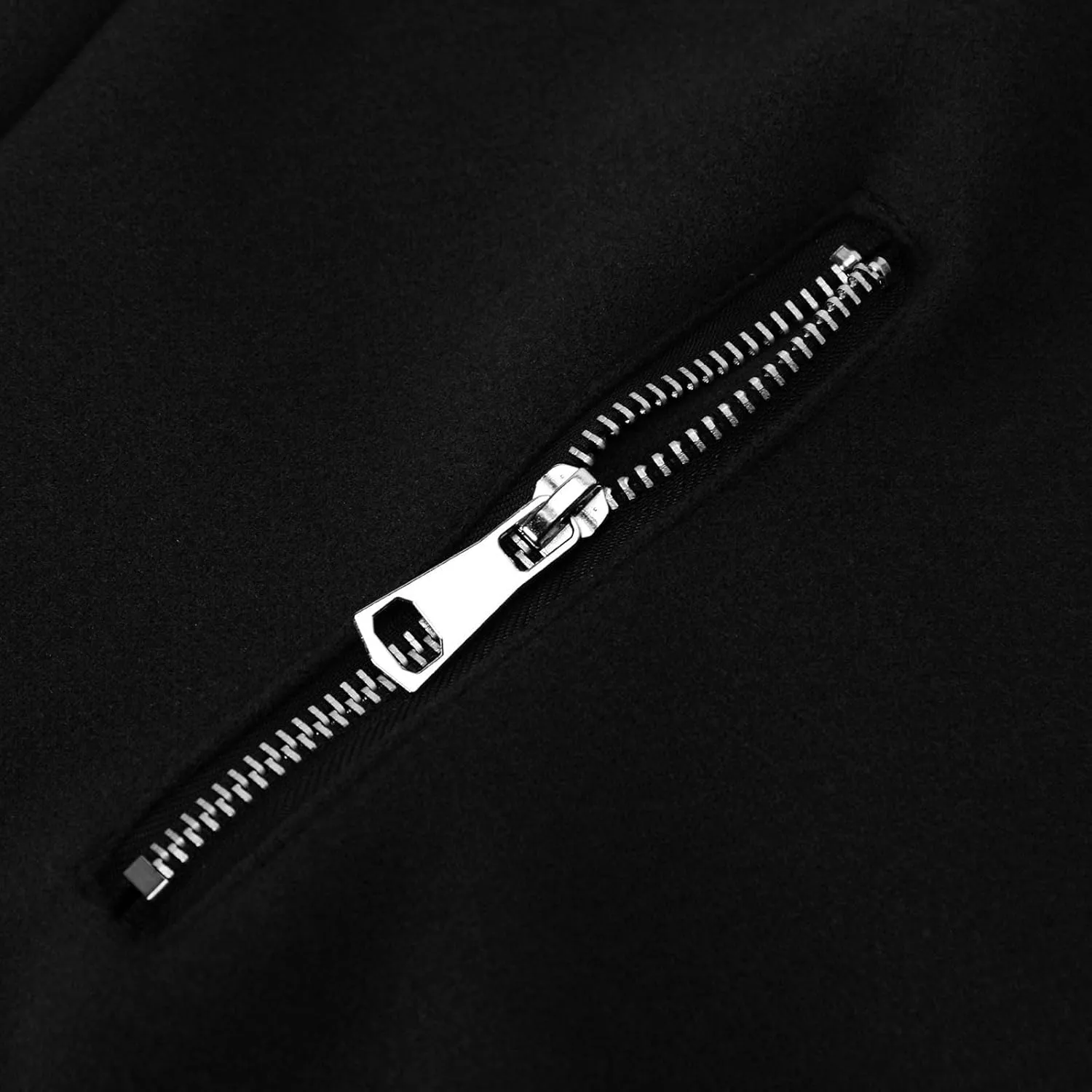Women's Trench Coats Short Pea Coat Wool Blend Zip up Jacket Notch Lapel Jacket Loose Fit Casual Jacket Winter Coat