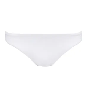women's white low-waisted bikini bottom