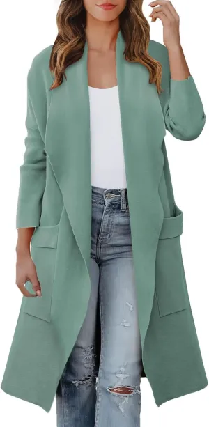 Womens Winter Coats Long Suit Collar Printed Pocket Jacket Rain & Anoraks Long Coats for Women The Drop Trench