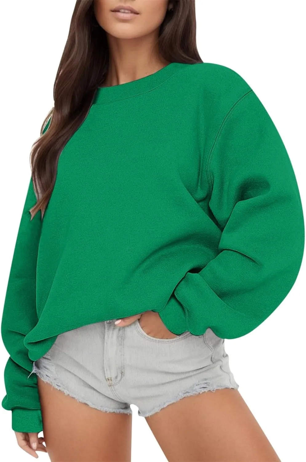 Women's Y2K Sweatshirts Hoodies Crewneck Oversized Fleece Pullover Sweaters Cute Top Teen Girls Preppy Clothes