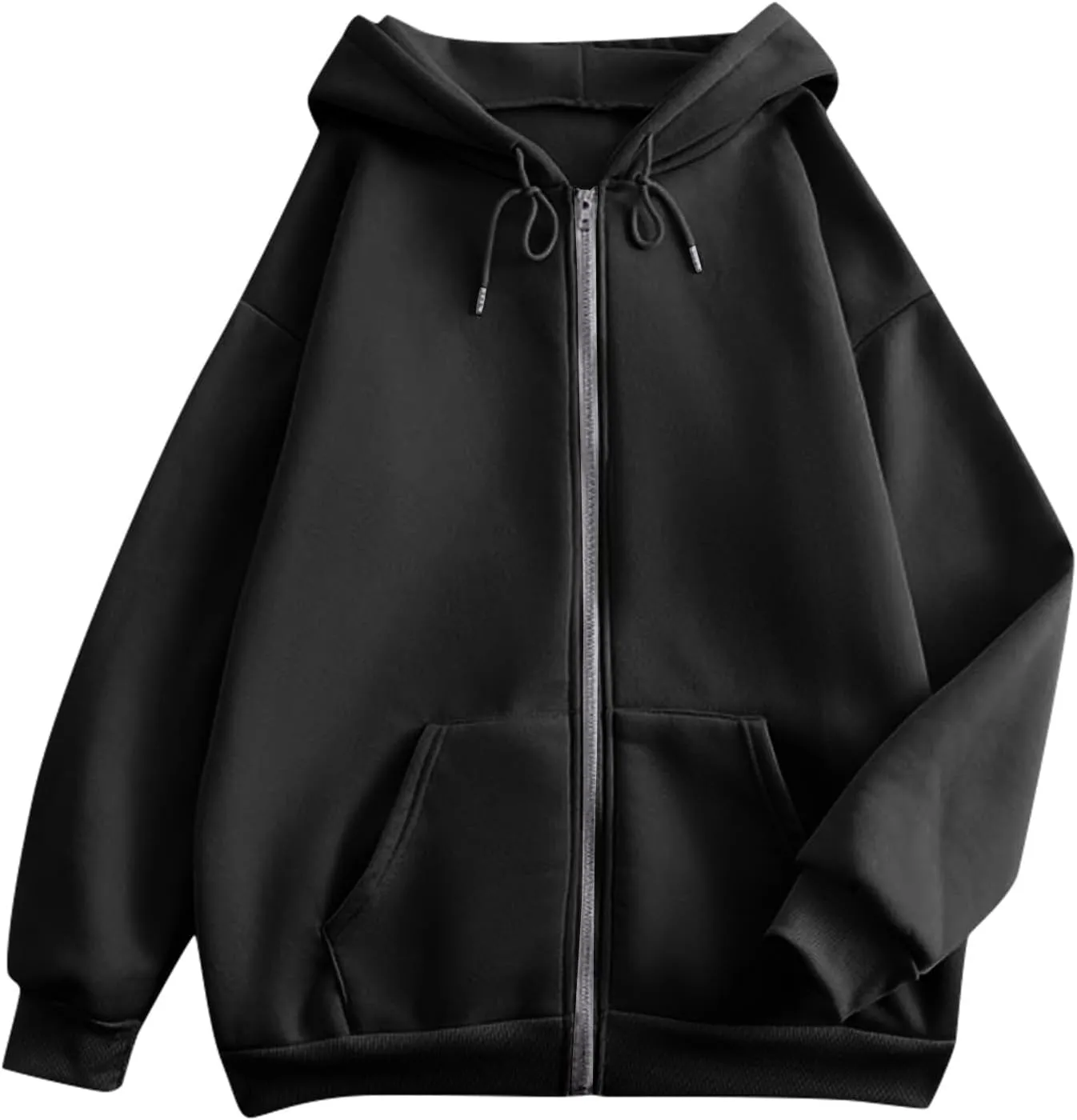 Womens Zip Up Hoodies Long Sleeve Sweatshirts Fall Outfits Oversized Sweaters Casual Fashion Jackets